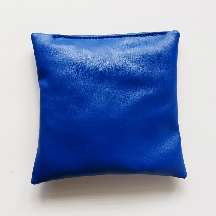 Blue silky cushion