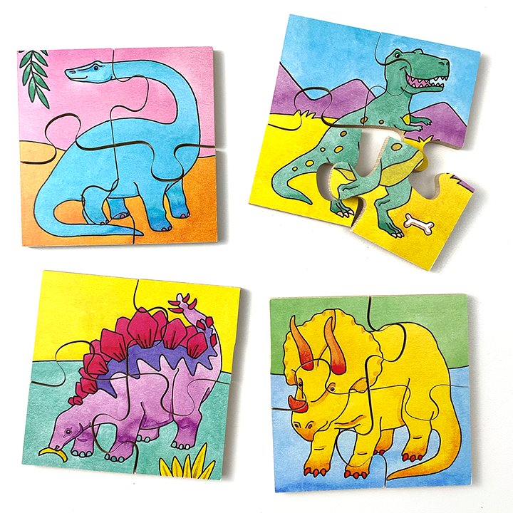 Set of 4 dinosaur jigsaws