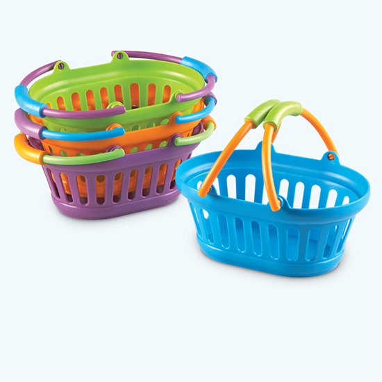 Chunky, colourful, rubberised baskets