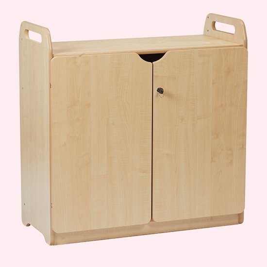 Cupboard with doors closed