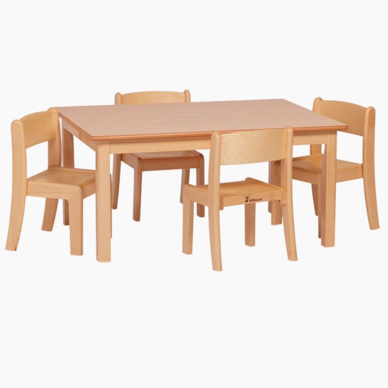 Table and four chairs set