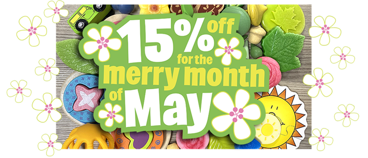 Make May merry with 15 off!