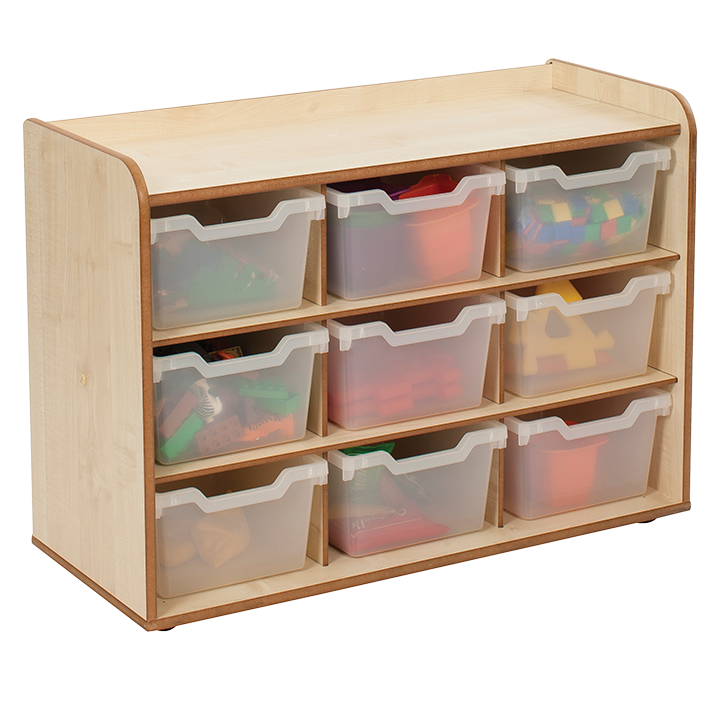 3x3 compartment open shelf storage unit