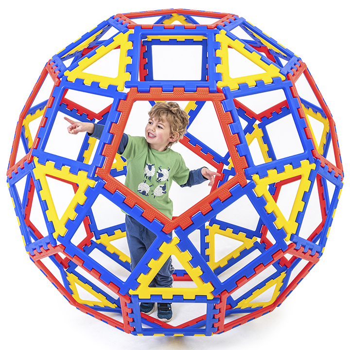 Large ball made from geometric shapes
