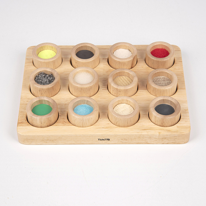 12 tactile turned hardwood counters