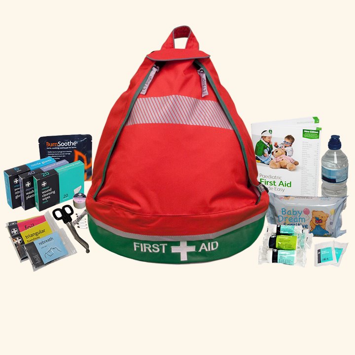 Evacuation backpack and first aid contents