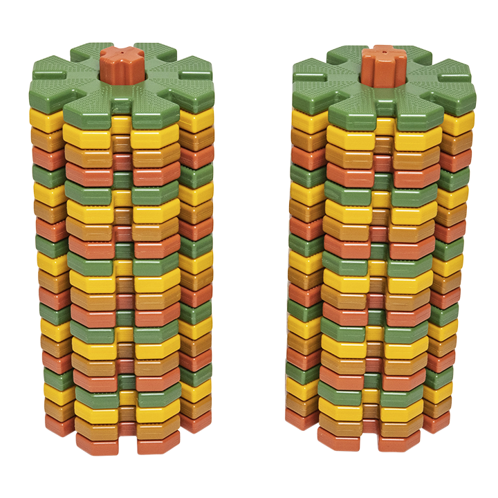 Store 42 pieces on poles