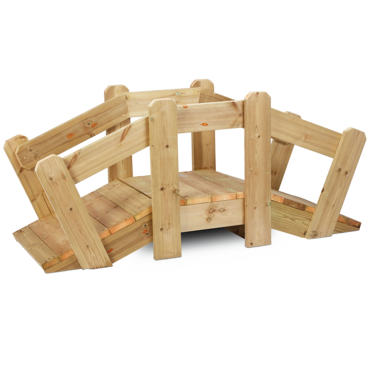 Outdoor fantasy play wooden bridge