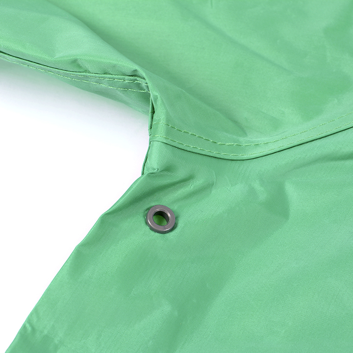 Underarm vent on green jacket