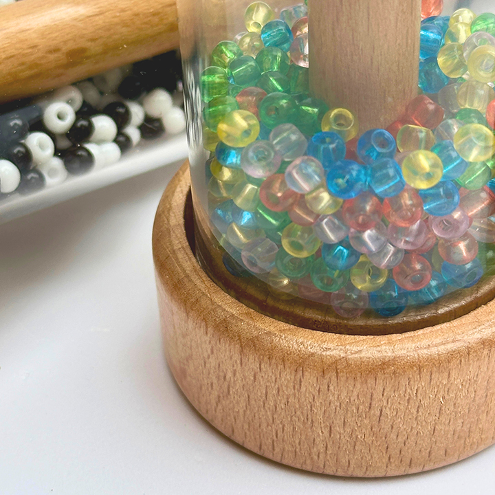 Beads in a rattle