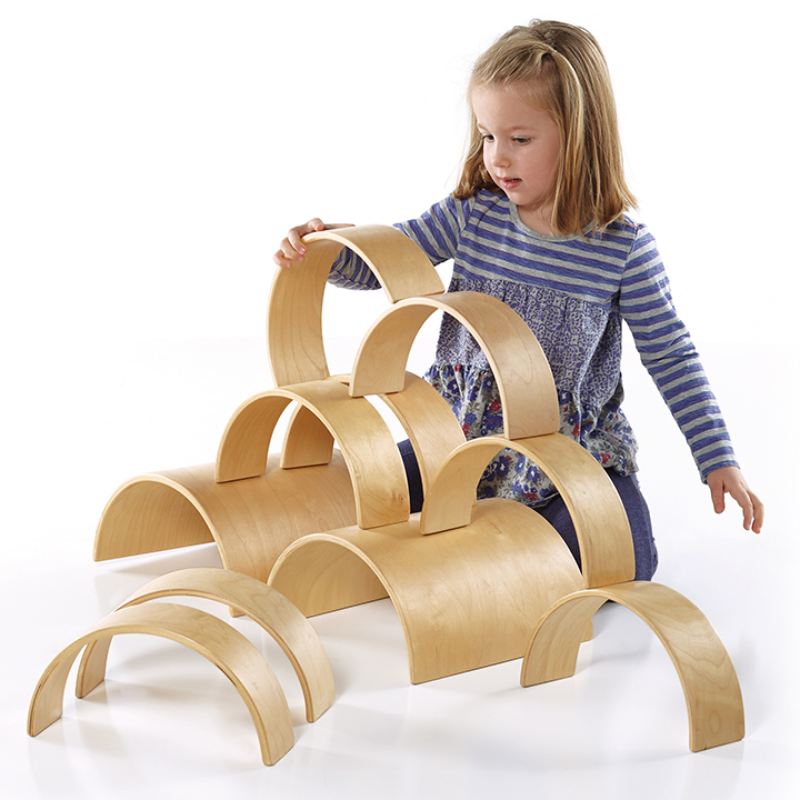 Bent plywood building set