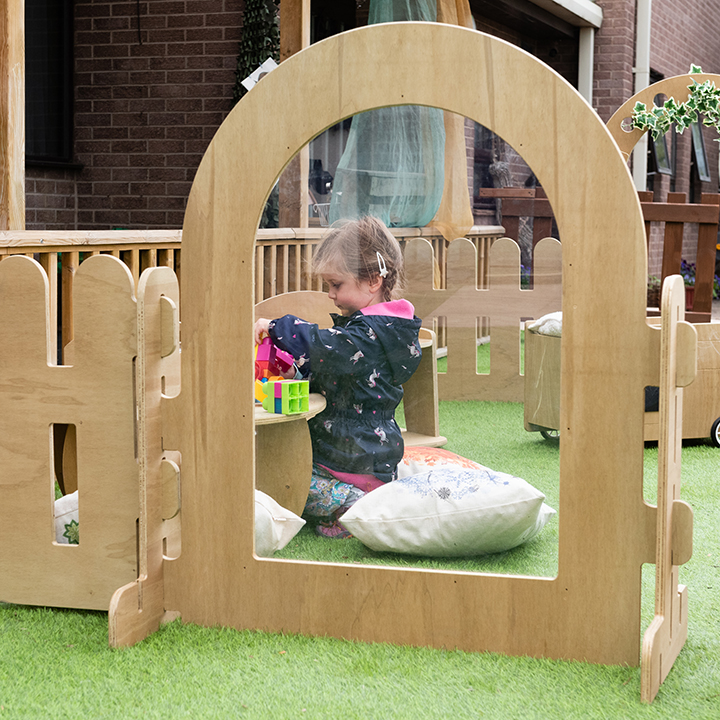 Garden arched panel clear
