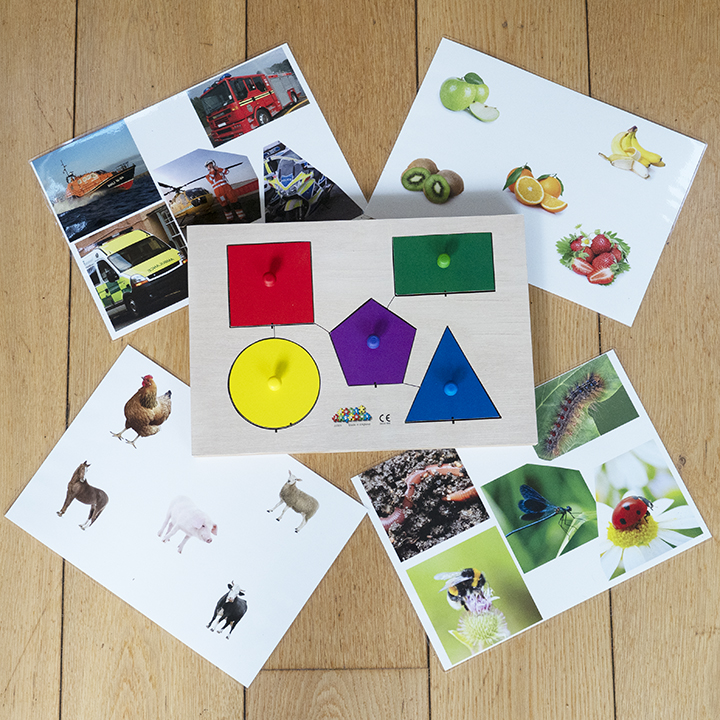 Idea cards and memory board play