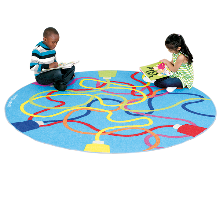 Carpet with colour tube pattern