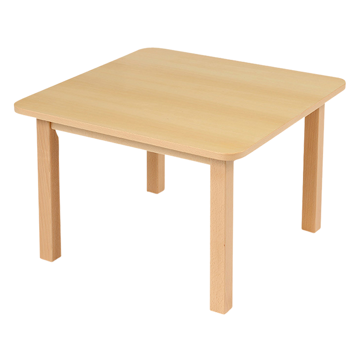Square beech veneer table