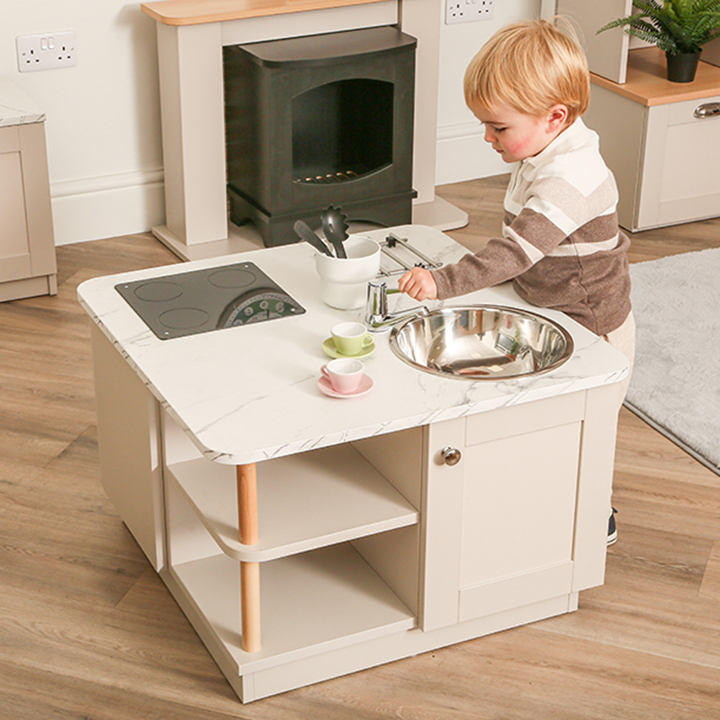 All in one play kitchen in Shaker Style