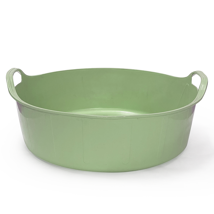 Sage green shallow bucket