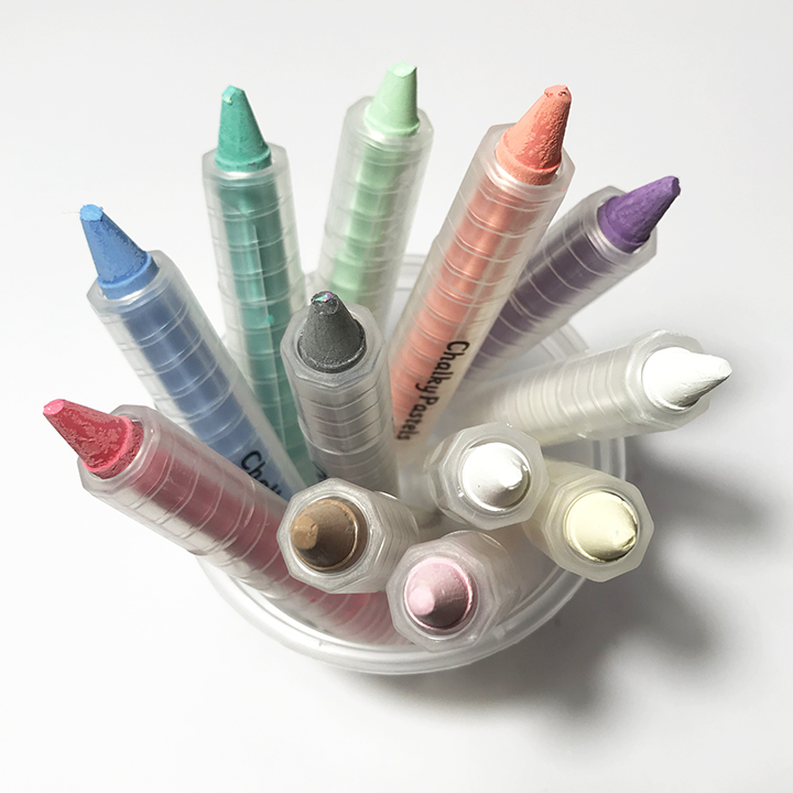 Set of coloured chalky pastels