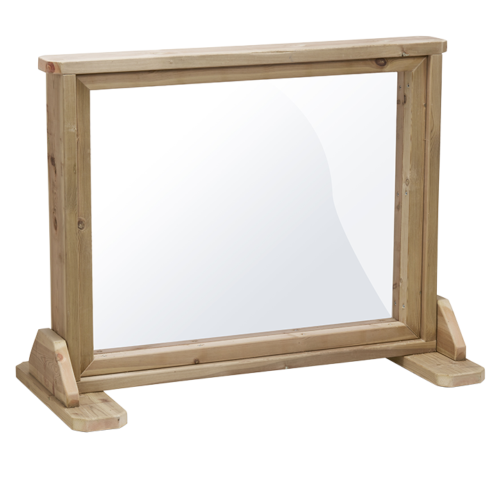 Freestanding clear panel