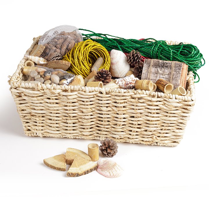 Basket full of natural treasure items