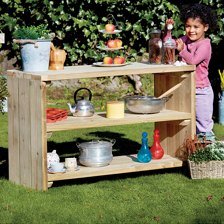 Open shelves for outdoors