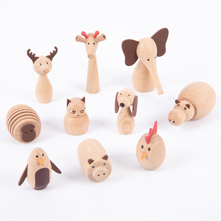 Wooden animal sales toy set