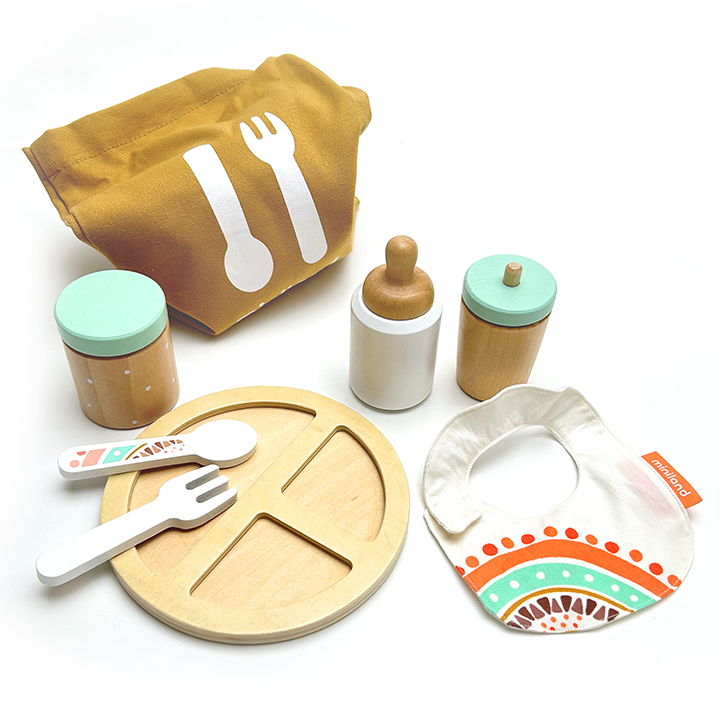 Dolls Wooden Feeding Set
