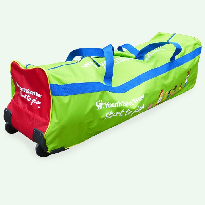 Large sets of resources to promote physical activity in large bag.
