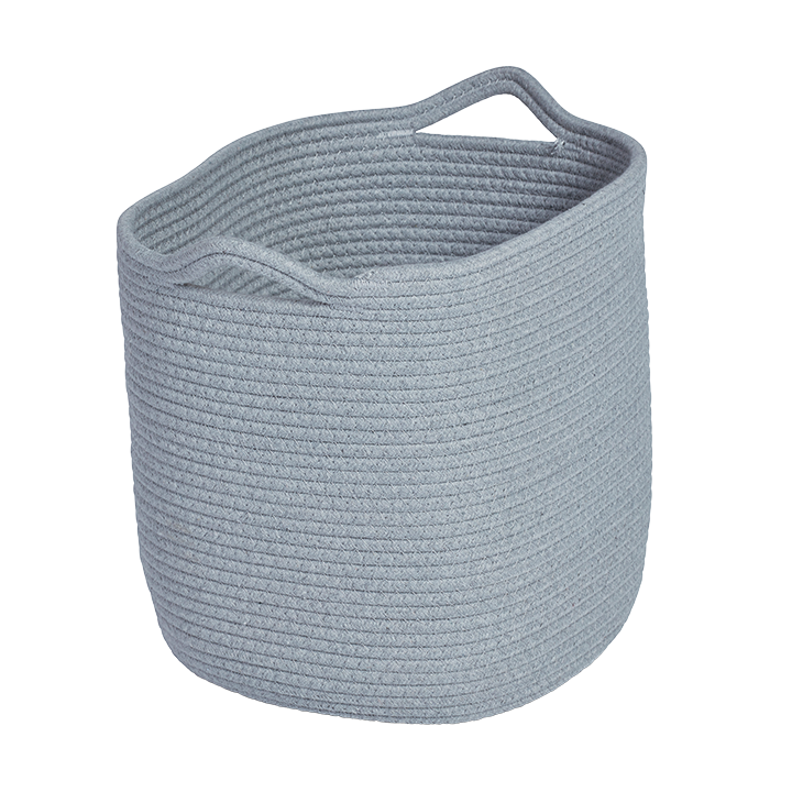 Set of 10 light grey rope baskets