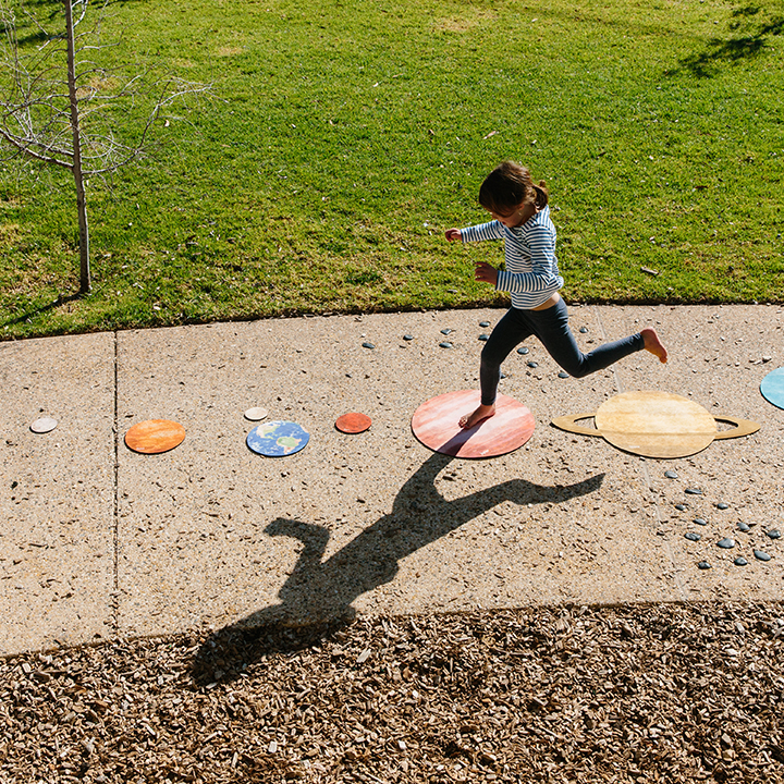 Planets Moon and Sun rubber  floor mats