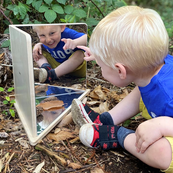 Eyfs Exploring Mirrors Wooden Four Way Mirror - Early Years Direct