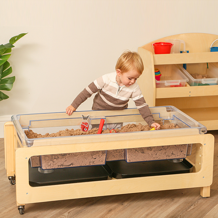 Rectangular water tray for nursery messy play
