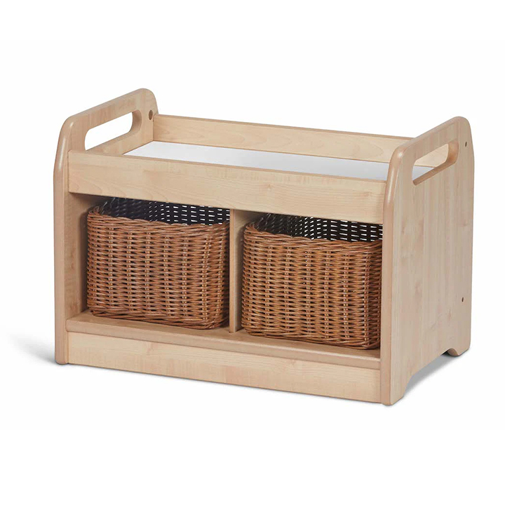 Unit with 2 baskets and mirror