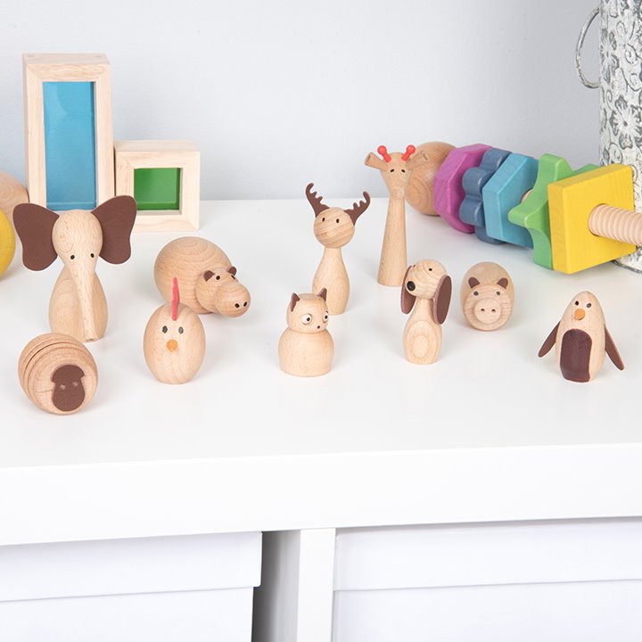Wooden Animal Friends - on a shelf