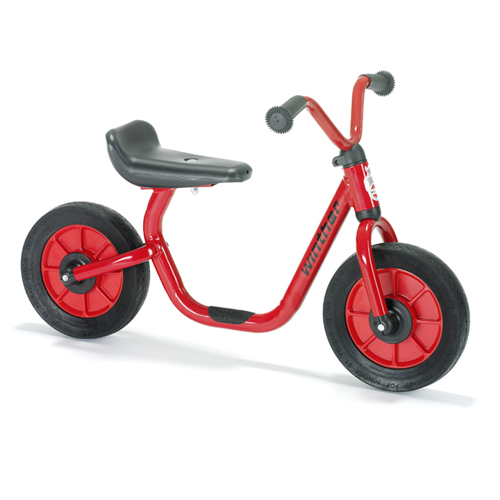 Red metal bike runner