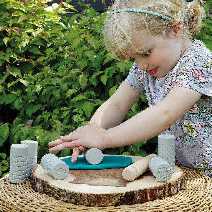 Set of six stone resin mark making tools