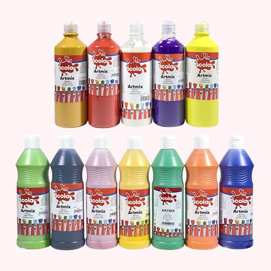 Ready Mix Paint - 12 bottles