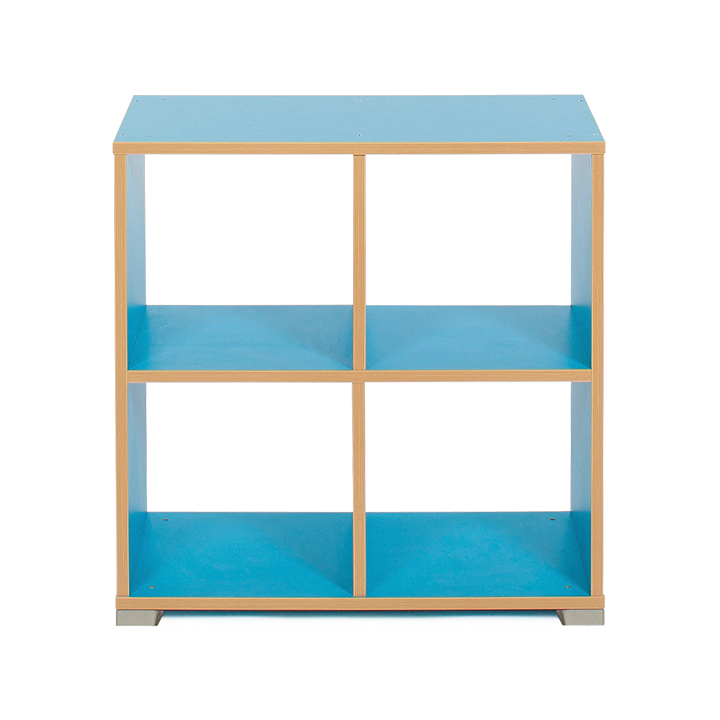 Blue Modern look backless cube storage