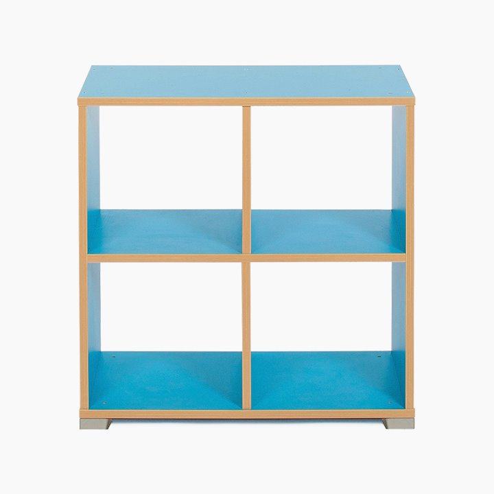Blue Modern look backless cube storage