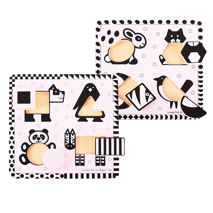 Black and white animal and pet themed puzzle sets