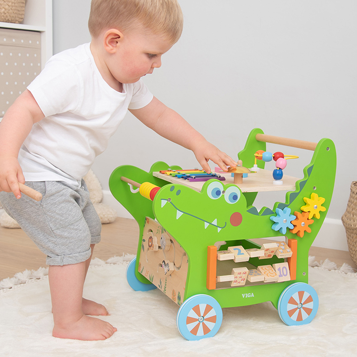 Crocodile themed baby walker