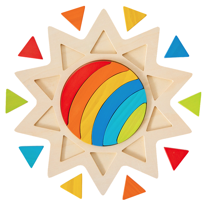 Learn colours with this rainbow in the sun puzzle