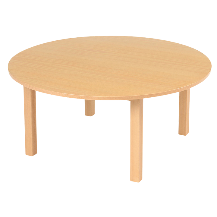 Round beech veneer table