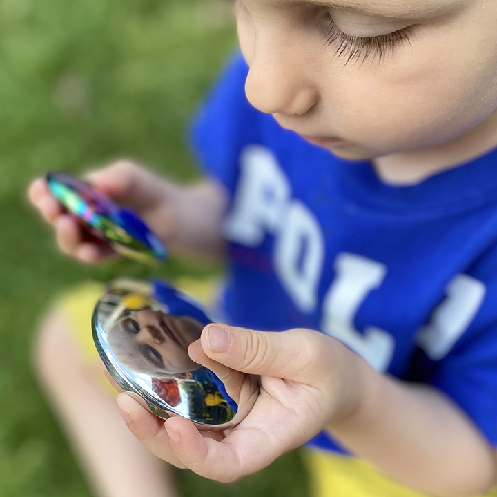 Three reflective discs
