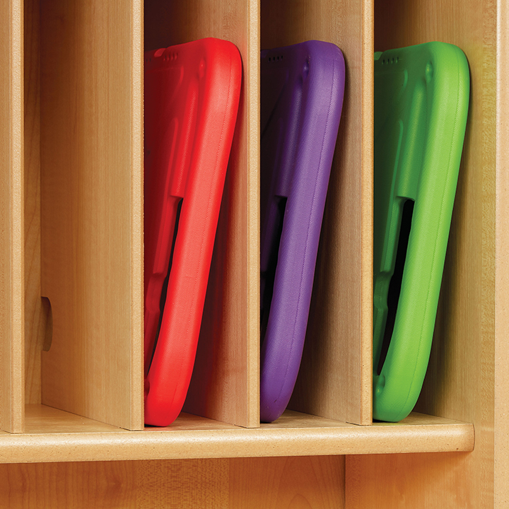 Cupboard with compartments for tablets and files