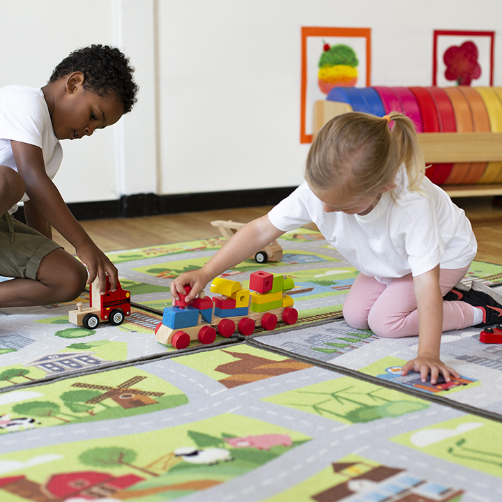 Four small world map mats