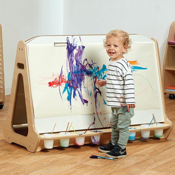 Four station creative unit whiteboard