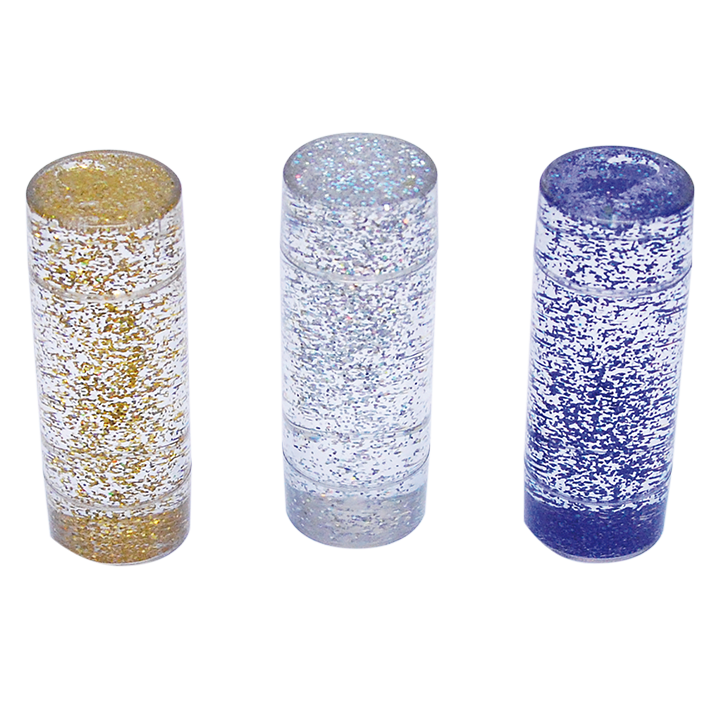 Set of 3 glitter storm cylinders