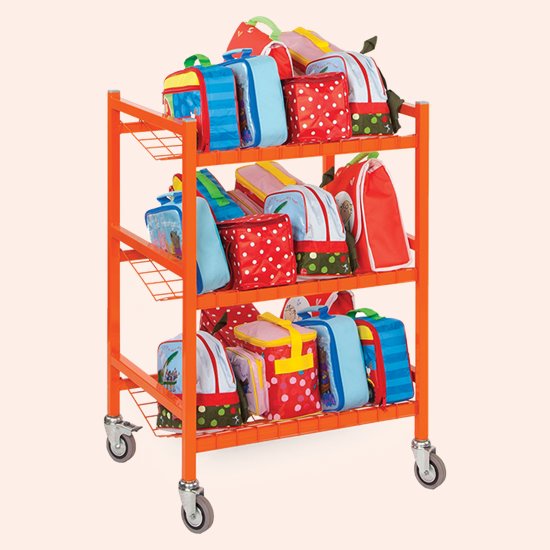 Red lunch box trolley