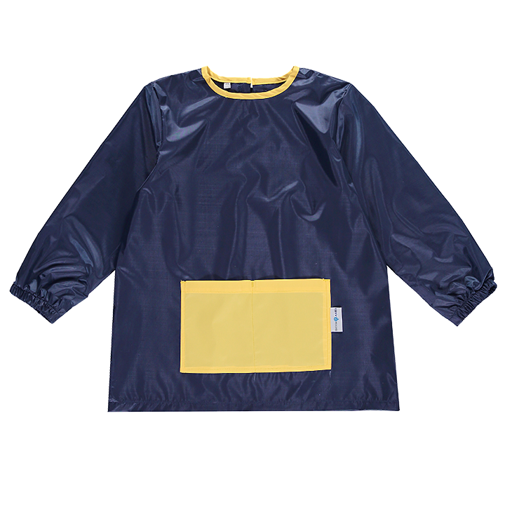 Navy with yellow pocket smock